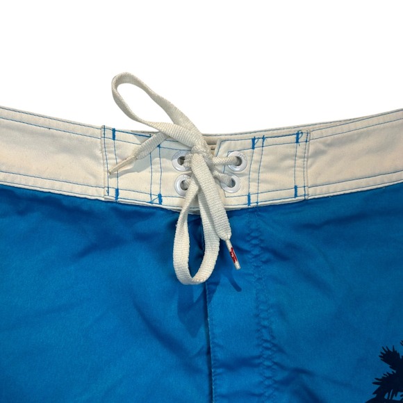 Tony Hawk Board Shorts Blue Black Palm Tree Print‎ Swim Trunks 10"  Mens Size 34 - Picture 4 of 7